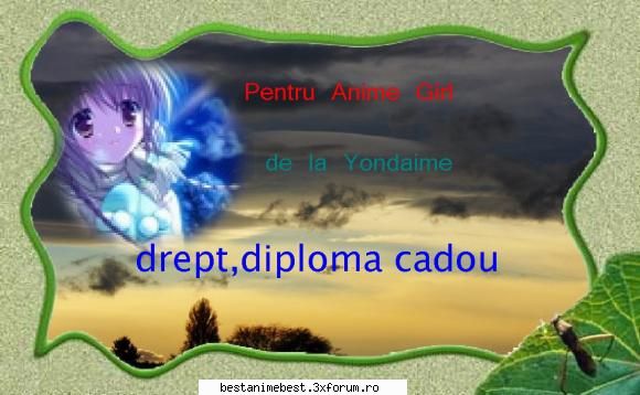 diplome cadou pt.anime girl 