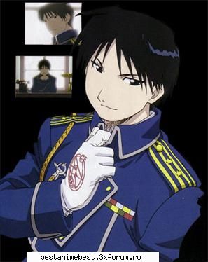 roy mustang preferatul meu, doar din fma, din toate animeurile care urmaresc