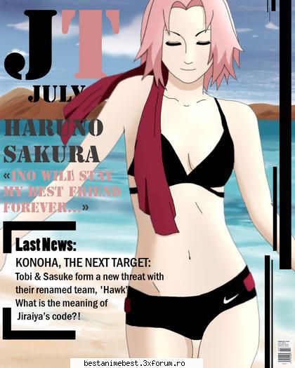 story era frumoasa konoha .eu sakura rose haruno fata parul roz ochi verzi frumusete rara plimb