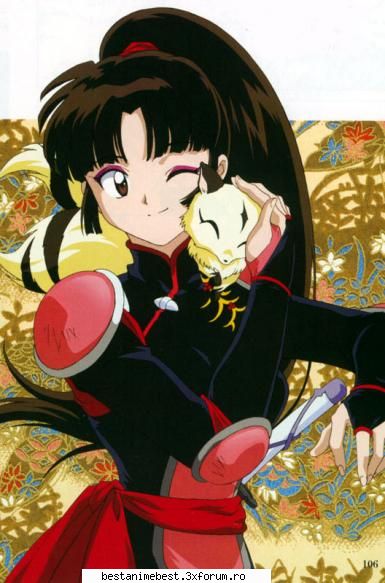 sango kirara sango fata foarte frumoasa iar kirara pisica cozi adorabila.