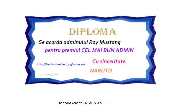 Diploma pentru admin - Diploma pentru Patry - Diplome