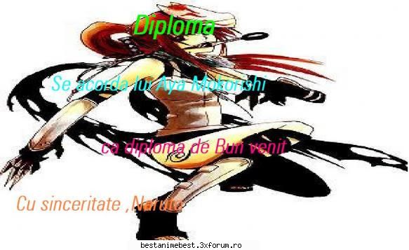 Diplome de bun venit - for Aya Mokorishi - Diplome