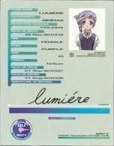 Lumiere - si legitimatia ei - Kiddy Grade