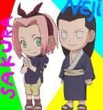 Neji Hyuga - neji & sakura cand erau mai mici - Naruto