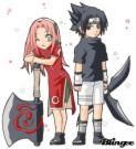 Sakura si Sasuke - mie imi place dar in shippuden nu prea mai imi - Grupul "Naruto"